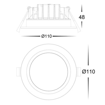 HV5527RGBCW-WHT - RGBCW Zigbee LED Downlight